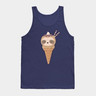 Kawaii Cute Sloth Ice Cream T-Shirt Tank Top